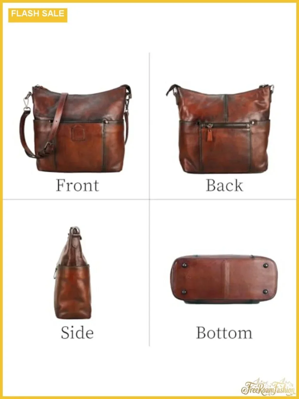 Genuine Leather Hobo Bag Crossbody Shoulder Purse Handbag